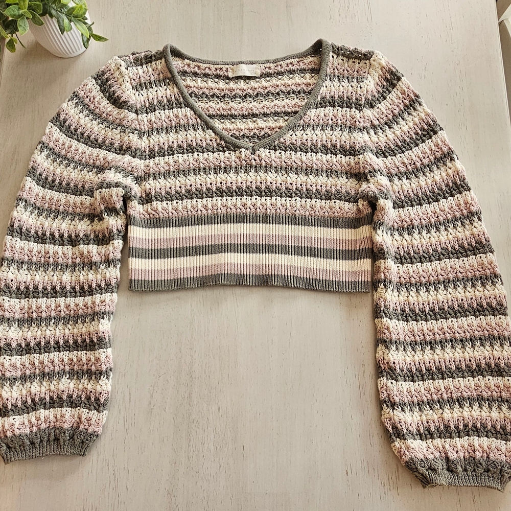 Altar'd State Multicolor Striped Crop Top